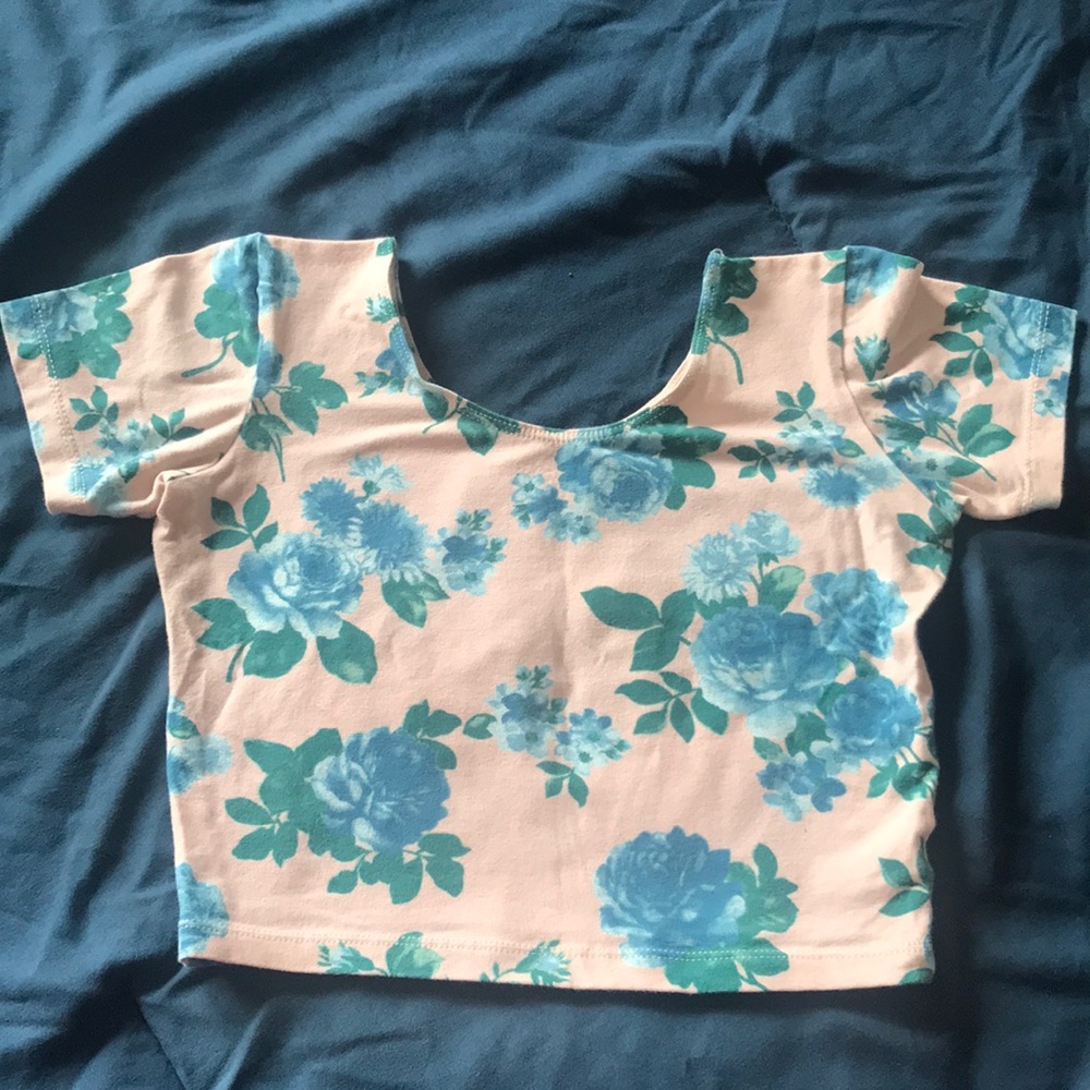 American Apparel Flower Crop Top